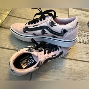 Vans Pink and Black Graphic Old Skool Sneakers